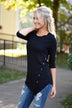 Baby I'm Yours Button Top - Black