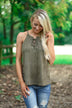 Per-Suede Me Tank - Olive