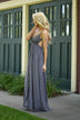 All Ruffled Up Maxi Dress ~ Grey