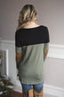 Suede Pocket Top - Olive