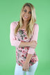 My Favorite Floral 3/4 Sleeve Top - Blush