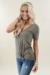 Keeping You Forever Pocket Top ~ Olive