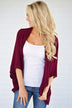Sheer Burgundy Kimono