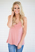 Peach Strappy Tank Top