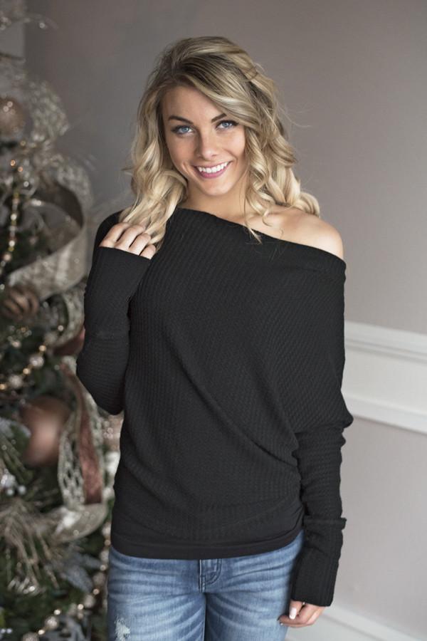 Off the Shoulder Top ~ Black