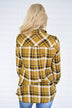 Essential Mustard Plaid Button Up Top