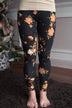 Floral Leggings ~ Black