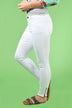White Side Ankle Zipper Skinnies ~ Kan Can