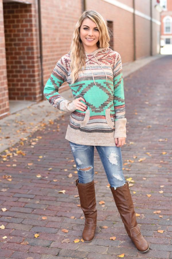 Angie Aztec Hoodie
