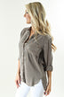 Essential Button Up Top ~ Mocha