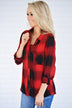 Buffalo Plaid Button Up Top