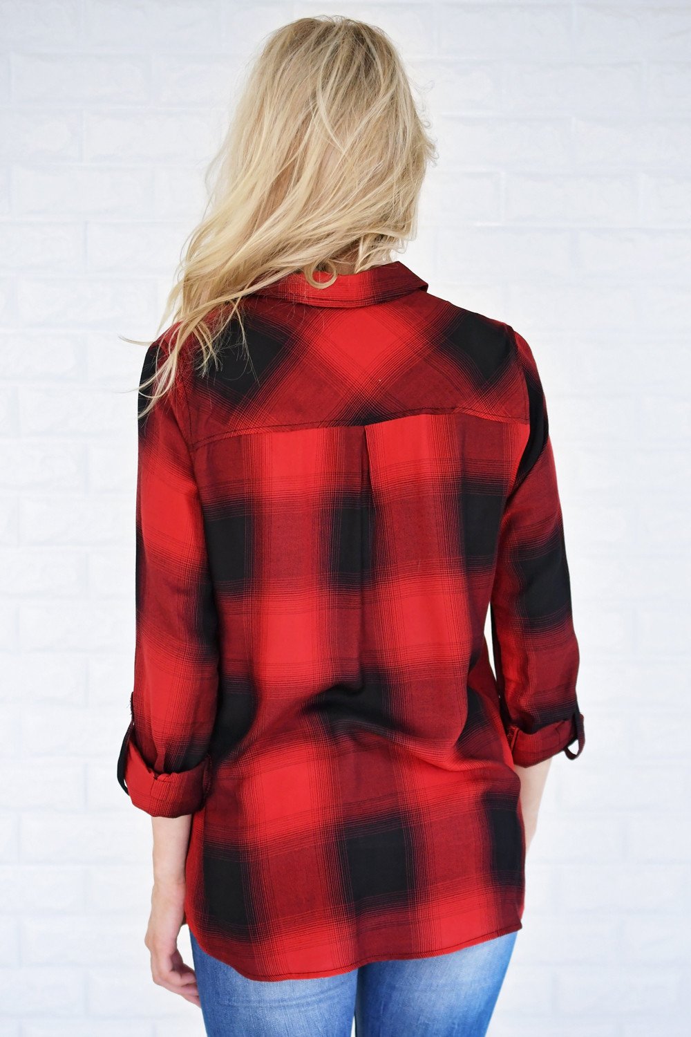 Buffalo Plaid Button Up Top