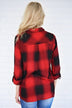 Buffalo Plaid Button Up Top