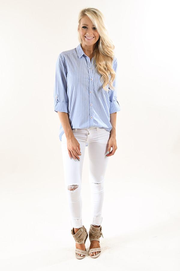 Brunch With Me Pin Stripe Top