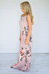 Cherished Love Mauve Floral Maxi Dress