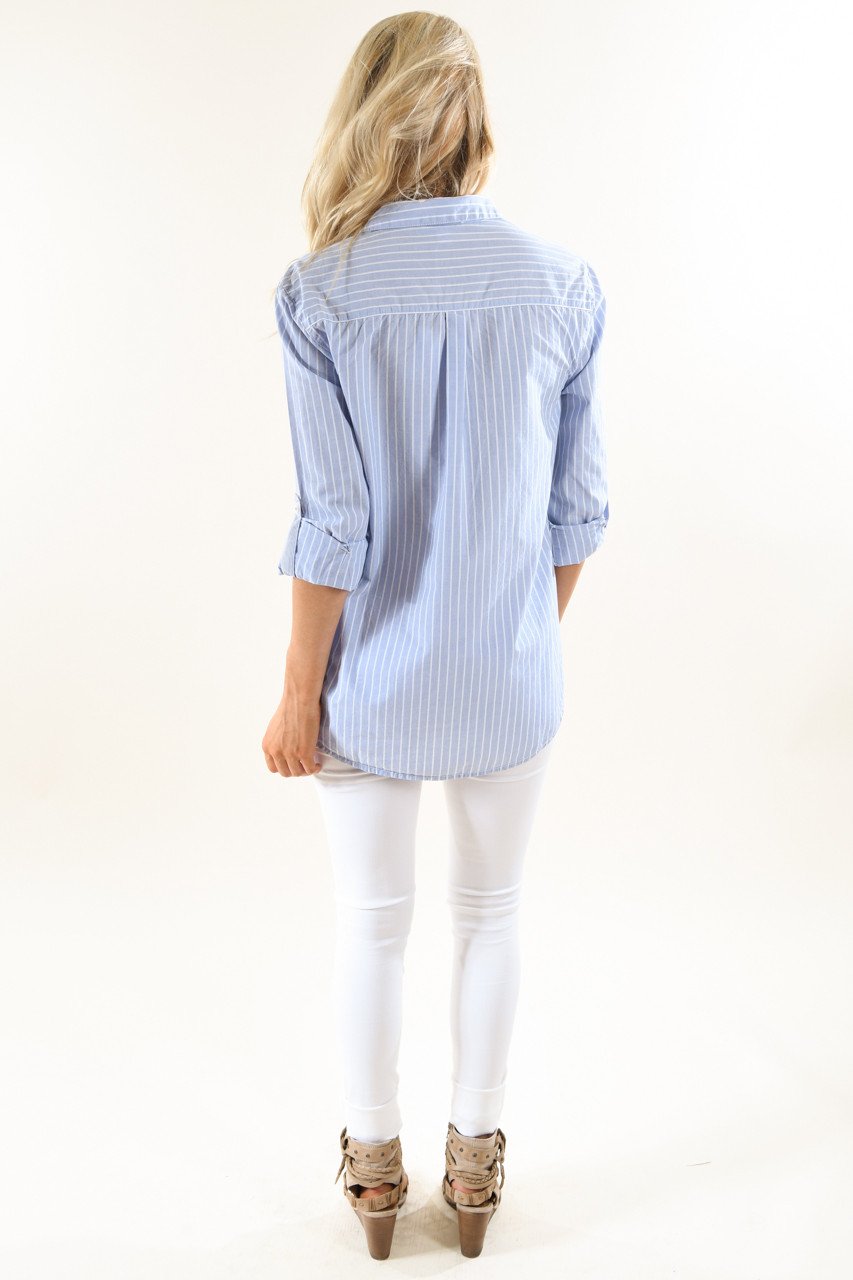 Brunch With Me Pin Stripe Top