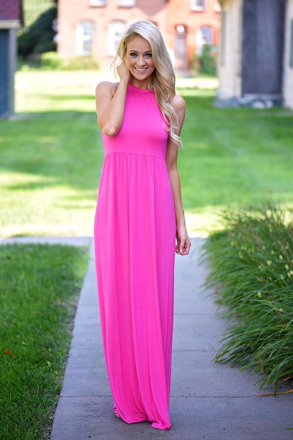 True Colors Maxi Dress - Pink True Colors Maxi Dress - Pink