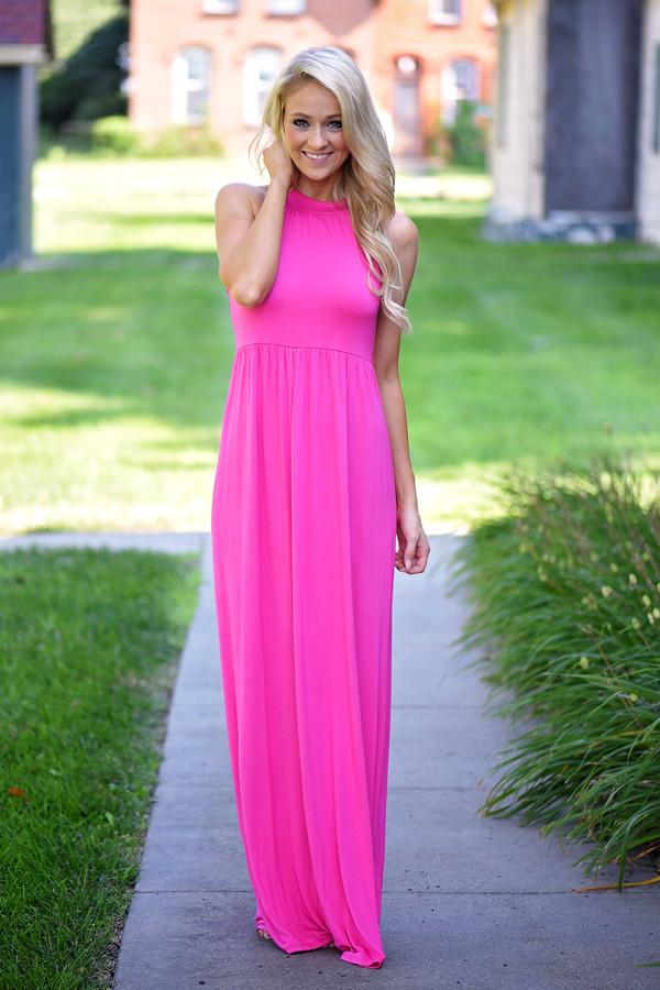 True Colors Maxi Dress - Pink – The Pulse Boutique
