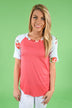 Watermelon Floral Sleeve Top