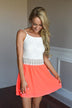 First to Dance Dress ~ Neon Coral