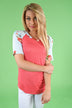 Watermelon Floral Sleeve Top