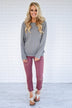 Just a Crush Sweater ~ Grey