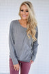 Just a Crush Sweater ~ Grey