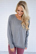 Just a Crush Sweater ~ Grey