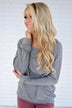 Just a Crush Sweater ~ Grey