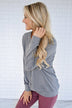 Just a Crush Sweater ~ Grey