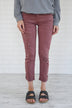Calypso Jeans - The Boyfriend Effect Faded Maroon