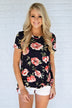 Everyday Beauty Floral Top ~ Navy