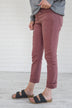 Calypso Jeans - The Boyfriend Effect Faded Maroon