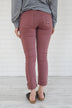 Calypso Jeans - The Boyfriend Effect Faded Maroon