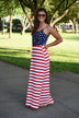 Stars & Stripes Maxi Dress