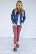 Distressed Medium Wash Denim Jacket