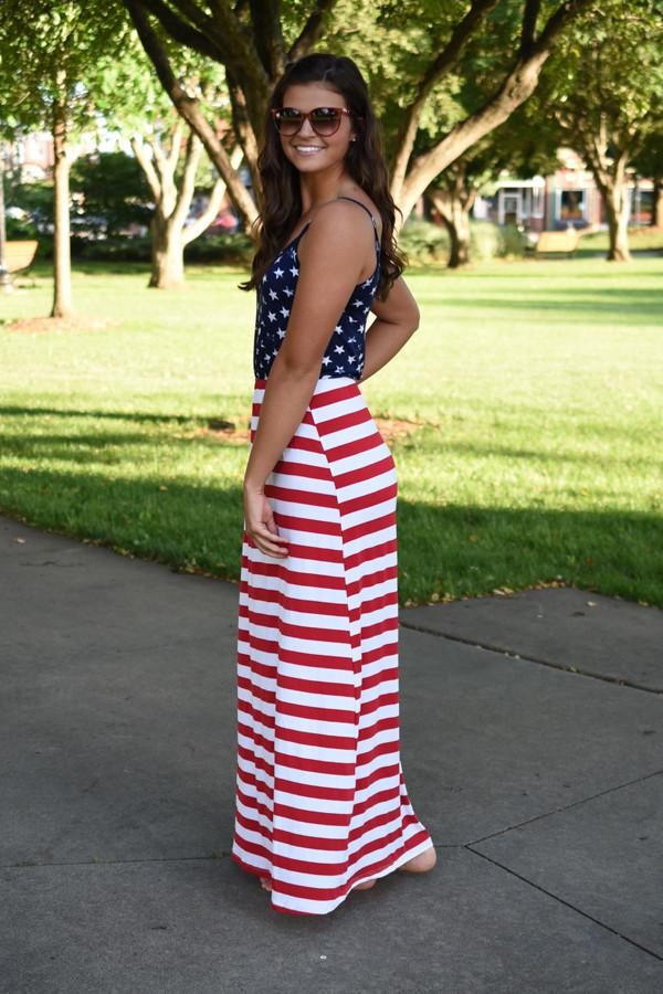 Stars & Stripes Maxi Dress