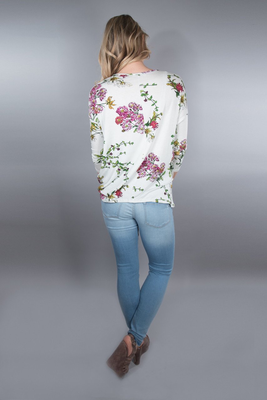 Ivory Knot Floral Top
