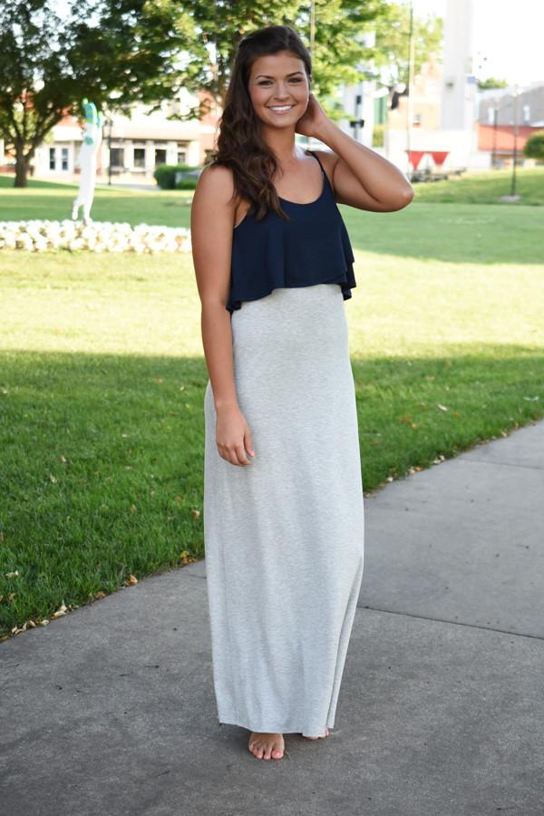 Simple & Chic Maxi Dress ~ Navy