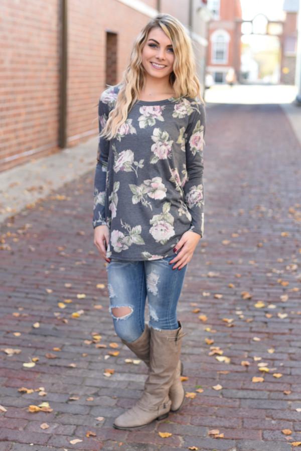 Close Encounter Floral Tunic Top