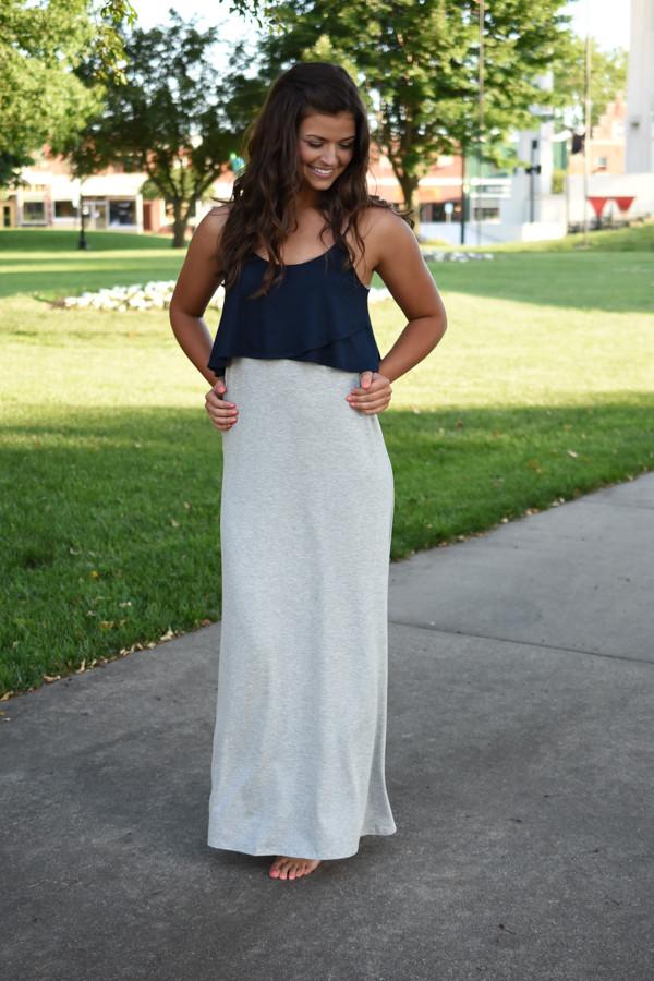 Simple & Chic Maxi Dress ~ Navy
