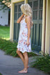 Fall Floral Mid Length Dress