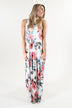 Sweet Pea Maxi Dress ~ Ivory Floral