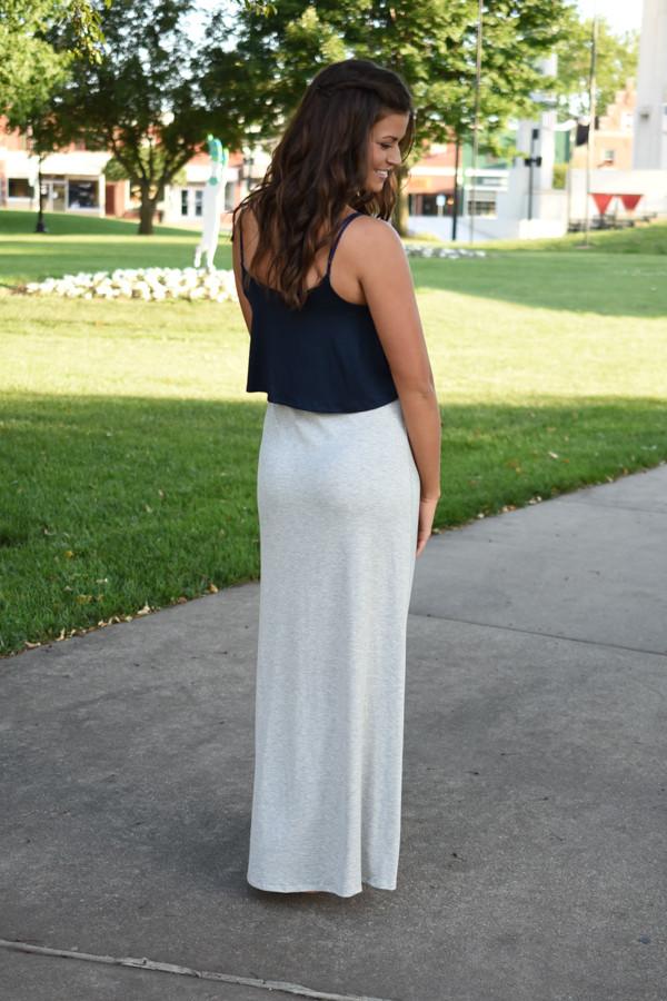 Simple & Chic Maxi Dress ~ Navy