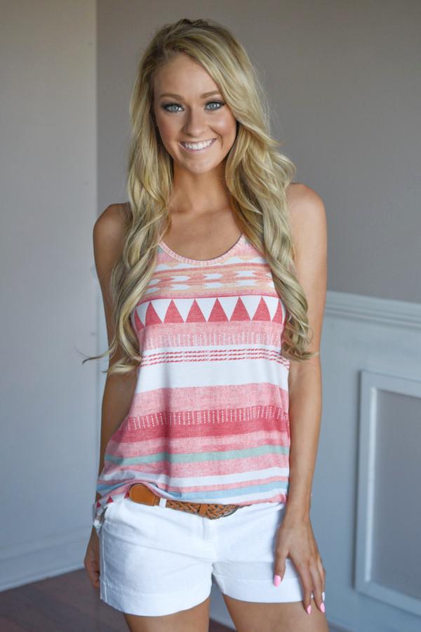 Summertime Dreaming Tank ~ Coral