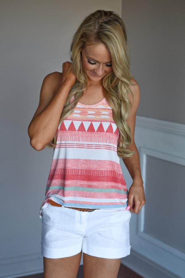 Summertime Dreaming Tank ~ Coral