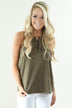 Per-Suede Me Tank - Olive