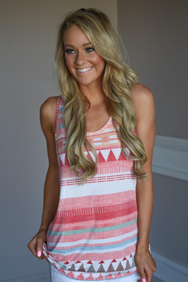 Summertime Dreaming Tank ~ Coral