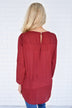 Burgundy Criss Cross Blouse