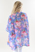 Blue and Pink Floral Kimono